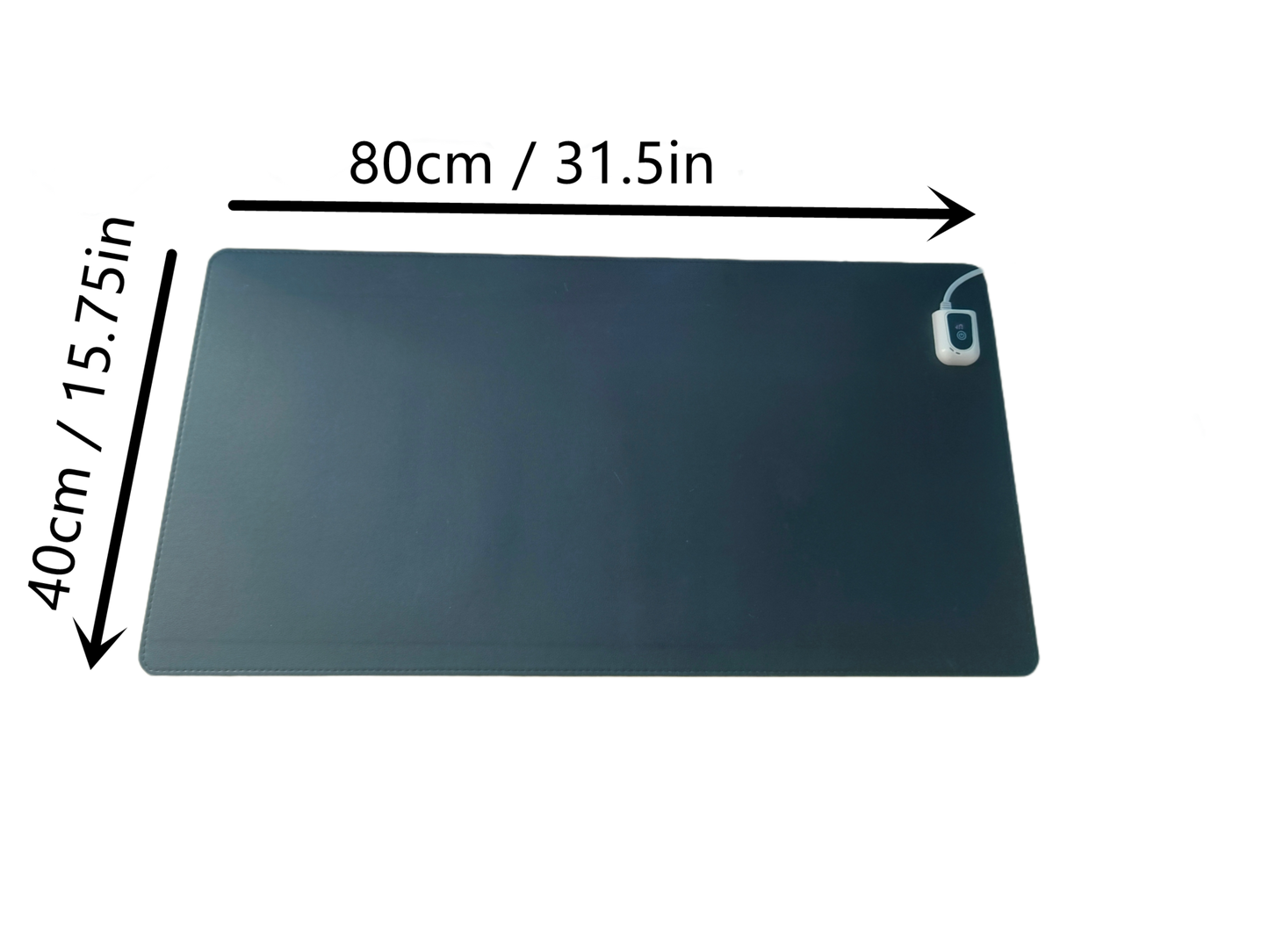 Almohadilla de escritorio infrarroja serie QH-BV negra 40 x 80 cm regulable en potencia