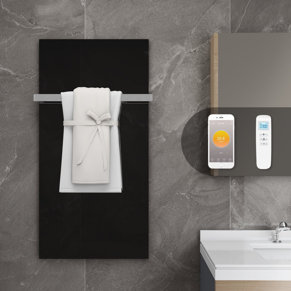 QH-GD Panel infrarrojo de cristal GD Black Series 60 x 120 cm - 700 vatios