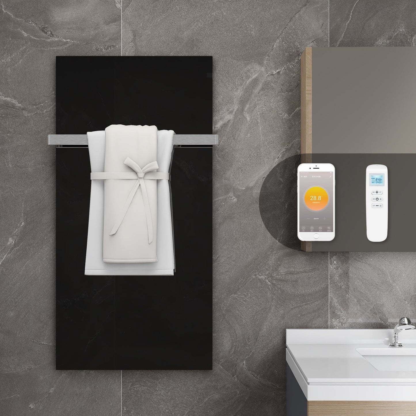 QH-GD Panel infrarrojo de cristal GD Black Series 60 x 120 cm - 700 vatios