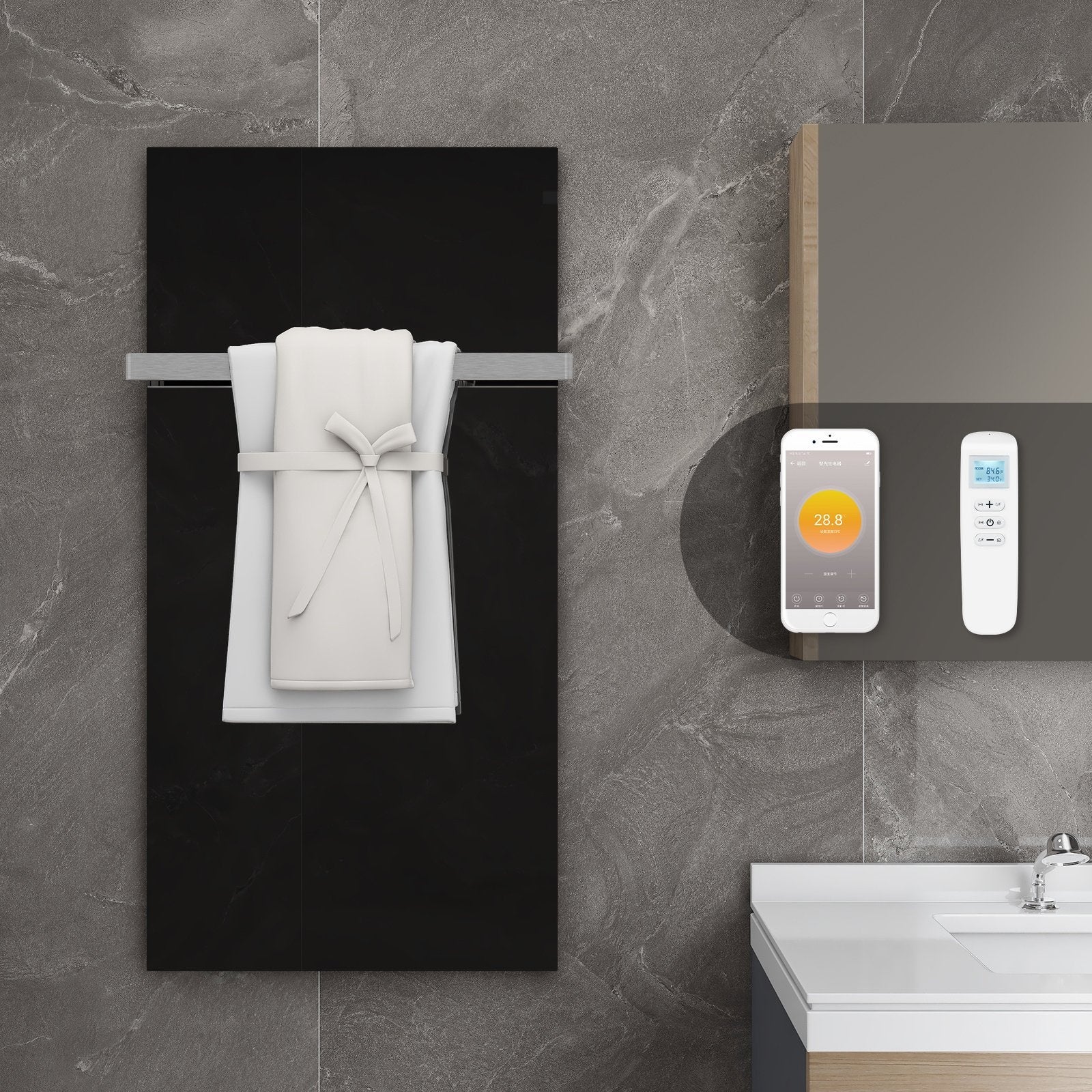 QH-GD Panel infrarrojo de cristal GD Black Series 60 x 120 cm - 700 vatios