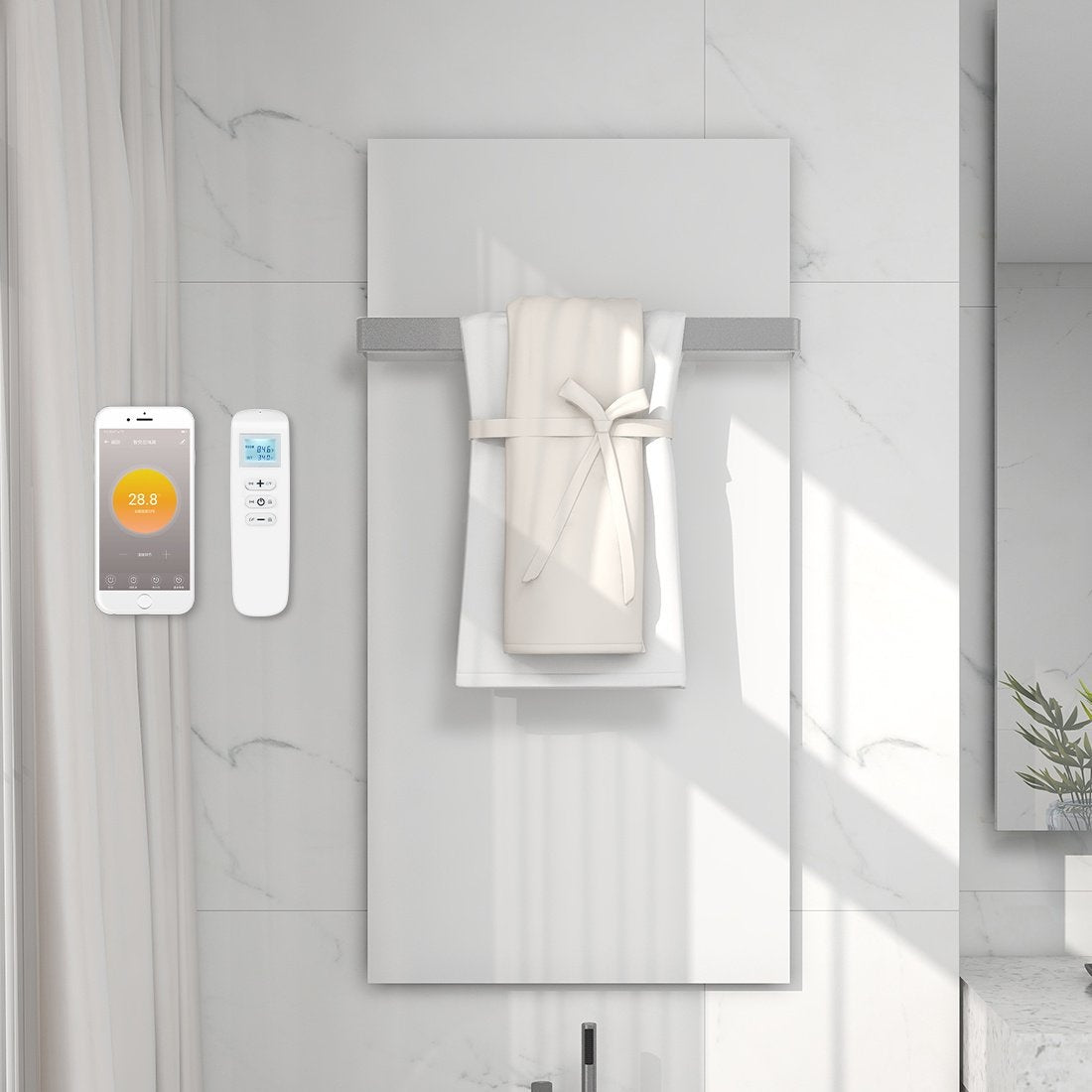 QH GD Panel infrarrojo de cristal Serie Blanca 60 x 120 cm - 700 vatios