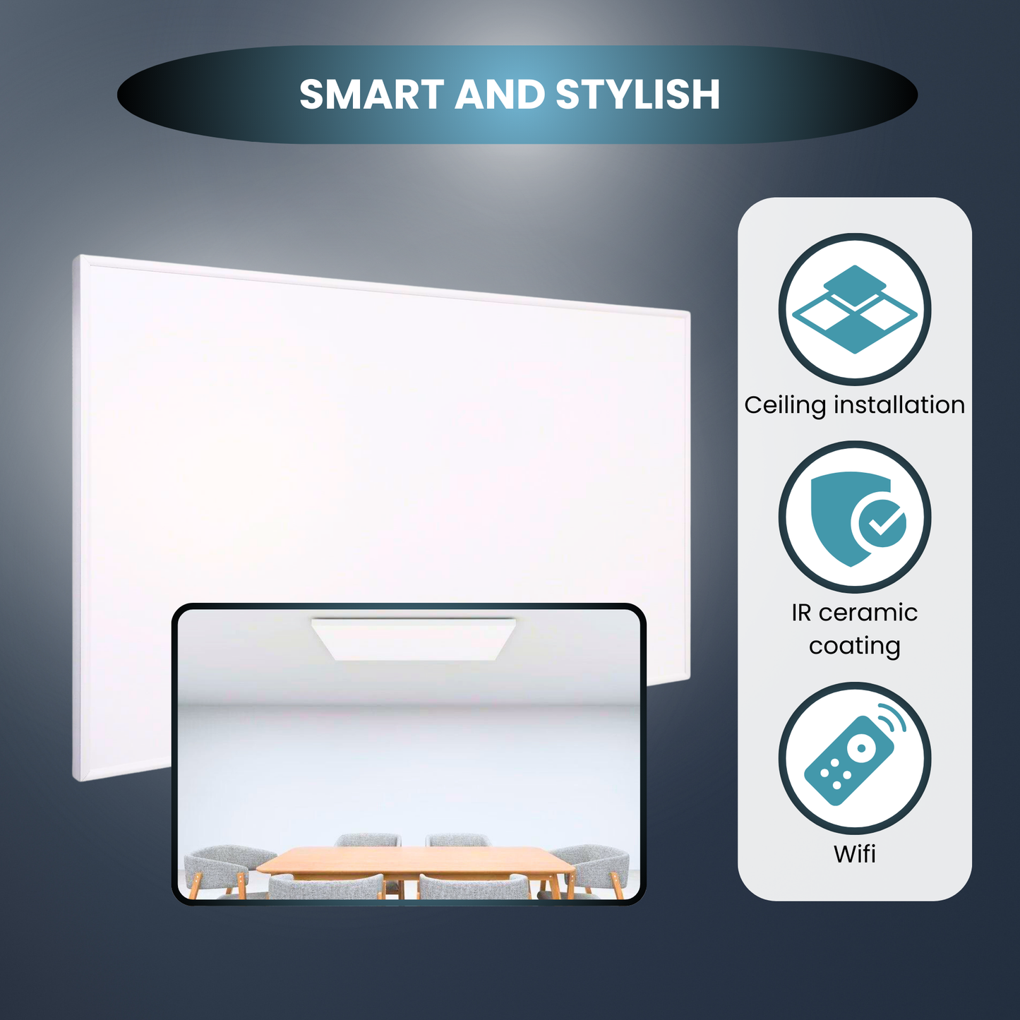 QH-H4 Panel de infrarrojos H4 Exclusive Series 59 x 119 cm - 860 vatios