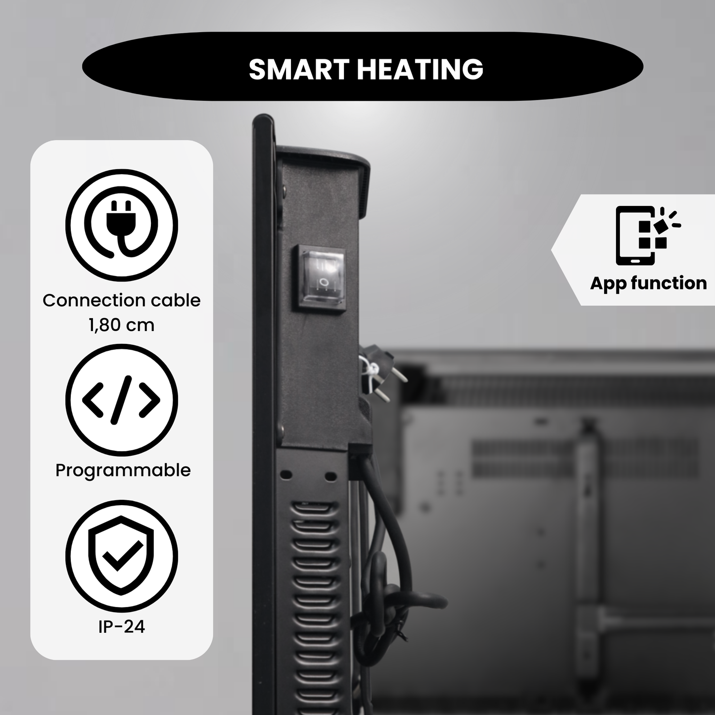 Calefacción de calidad - Eco Slim Wifi negro