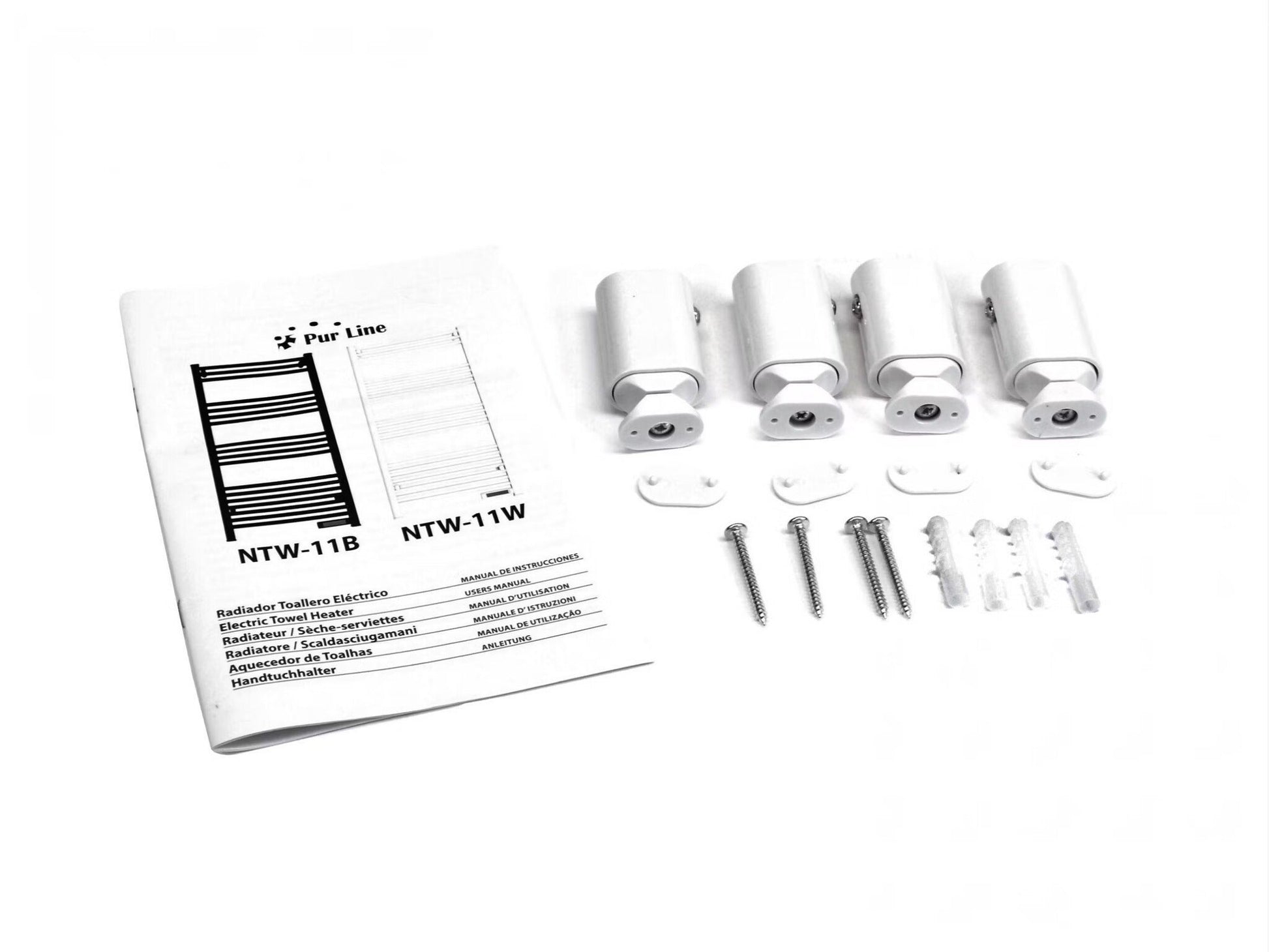 Radiador de toallas eléctrico inteligente con control digital blanco 425Watt