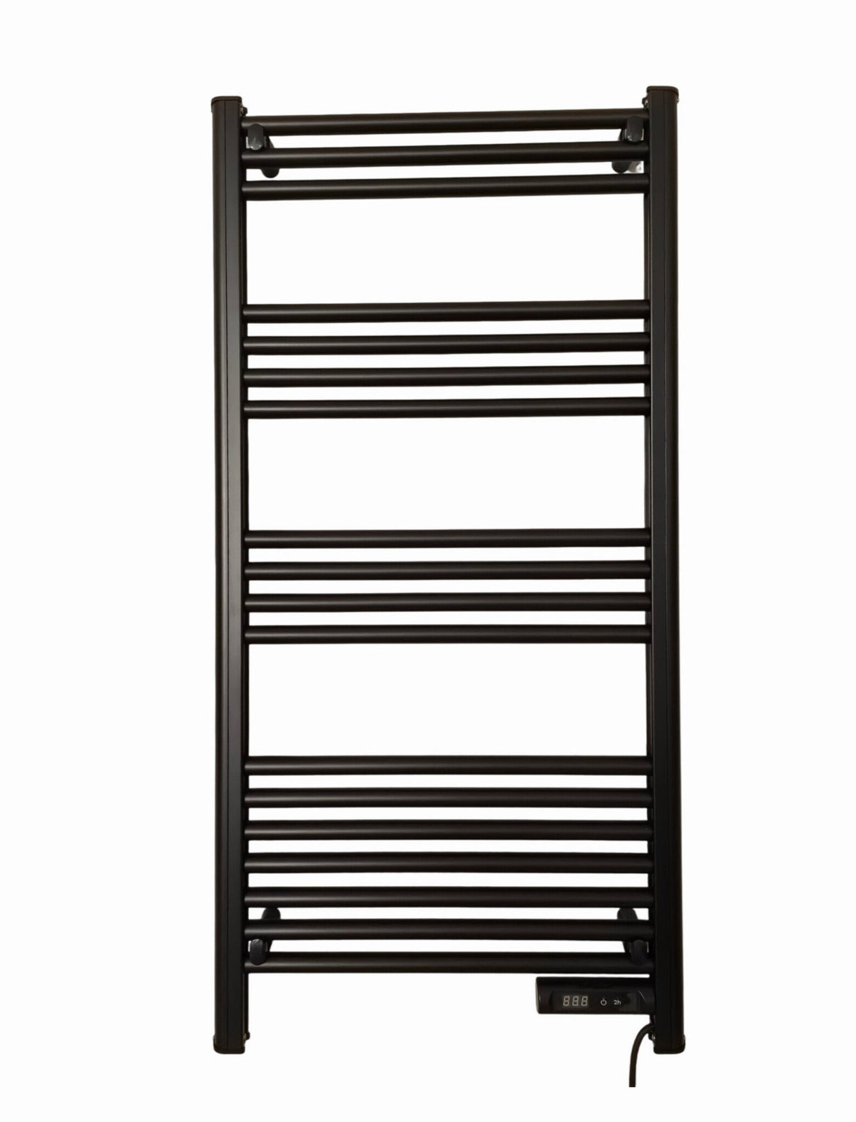 Radiador de toallas eléctrico inteligente con control digital negro 425Watt