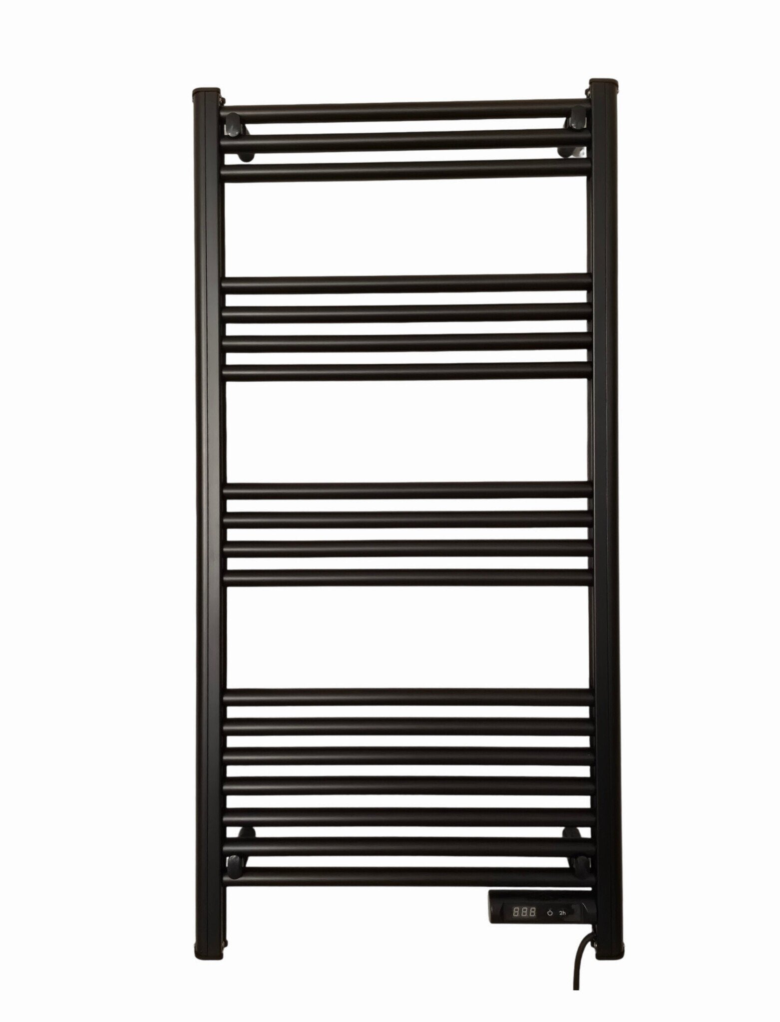 Radiador de toallas eléctrico inteligente con control digital negro 425Watt