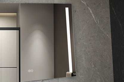 Spiegel 60 x 120 cm frameloos, inbouw led verlichting en anti condens