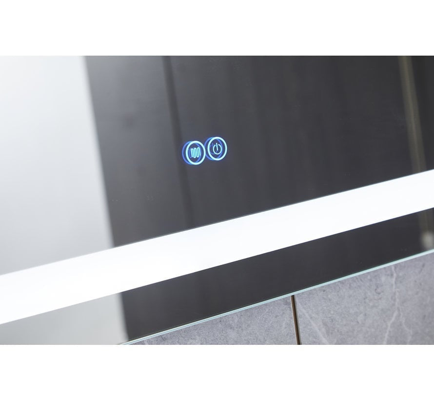 Espejo 70 x 50 cm sin marco, iluminación LED empotrada y anticondensación