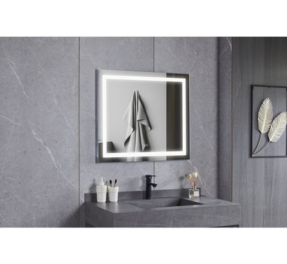 Espejo 70 x 50 cm sin marco, iluminación LED empotrada y anticondensación