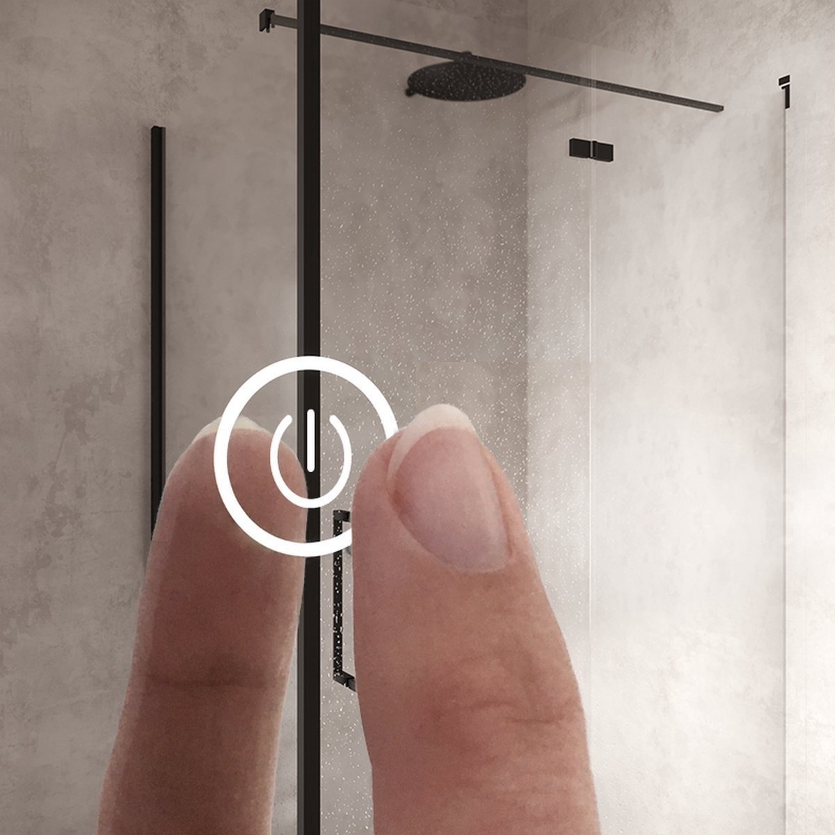 Espejo con LED medio oval 50 x 100 cm