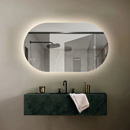 Espejo con LED ovalado 50 x 100 cm