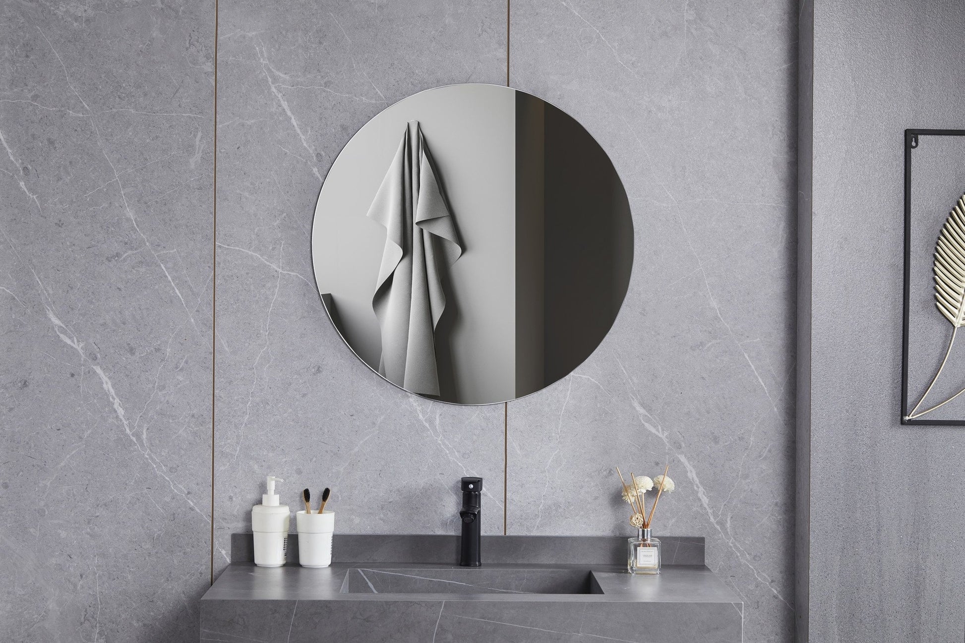 Espejo redondo 100 cm sin marco