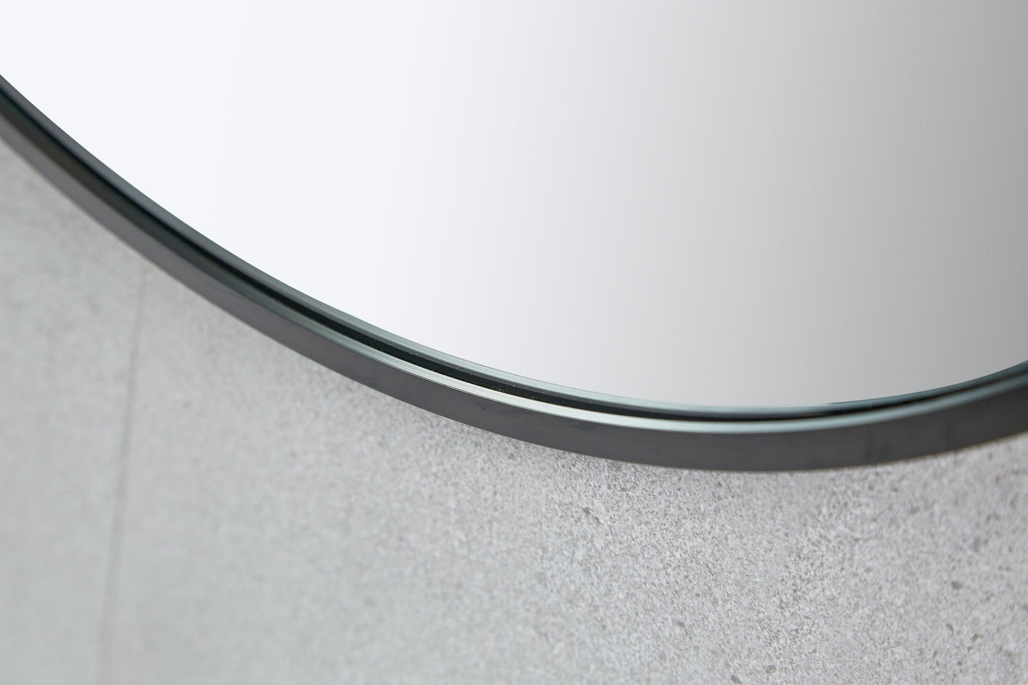 Espejo redondo 100 cm con marco negro