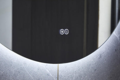 Espejo redondo 60 cm sin marco, iluminación LED perimetral y anticondensación