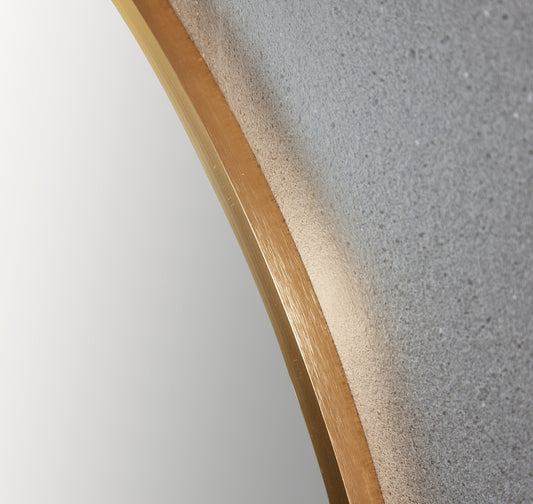 Espejo redondo 80 cm con marco dorado