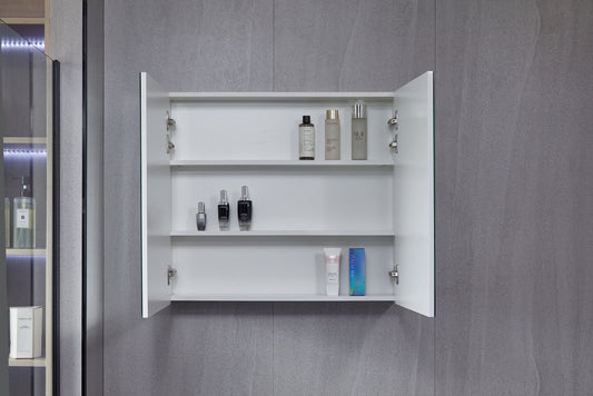 Armario con espejo e iluminación LED 80 (ancho) x 70 cm (alto)