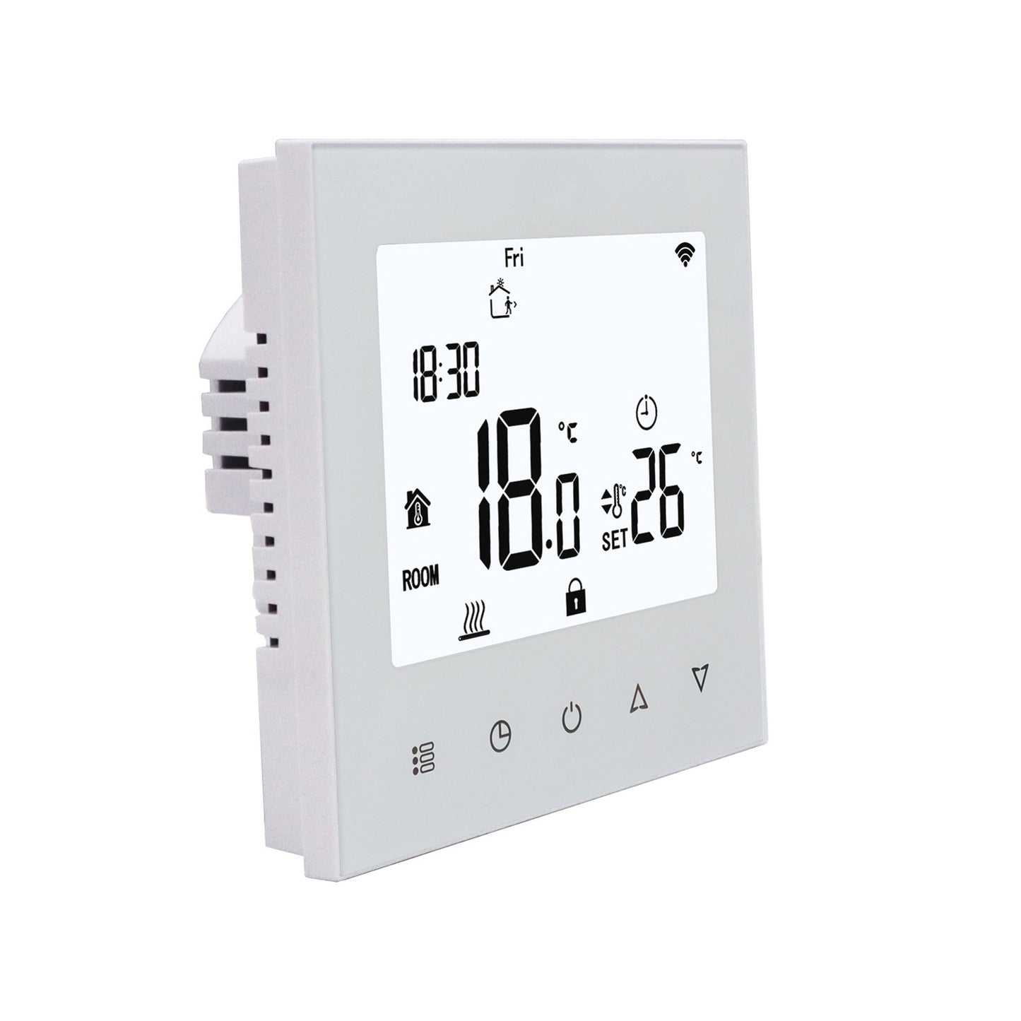 Termostato programable Touch-PRF 78 en blanco o negro