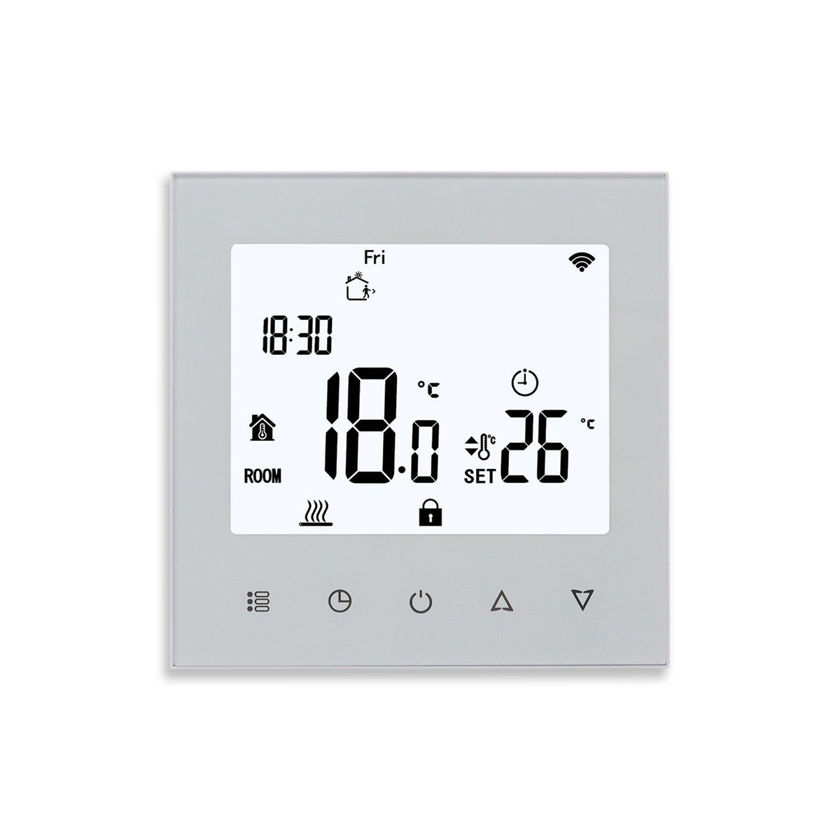 Termostato programable Touch-PRF 78 en blanco o negro