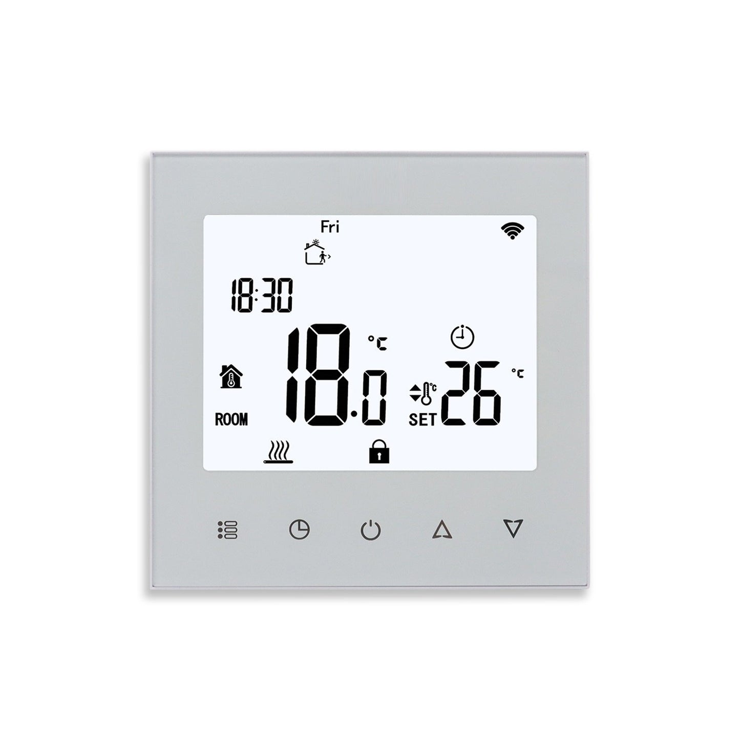 Termostato programable Touch-PRF 78 en blanco o negro