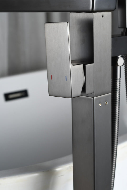 Mezclador independiente para bañera - incluye ducha de mano - Gris