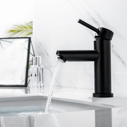 Grifo de lavabo negro mate