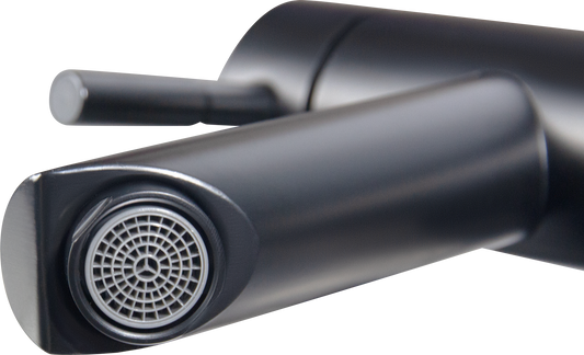 Grifo de lavabo negro mate