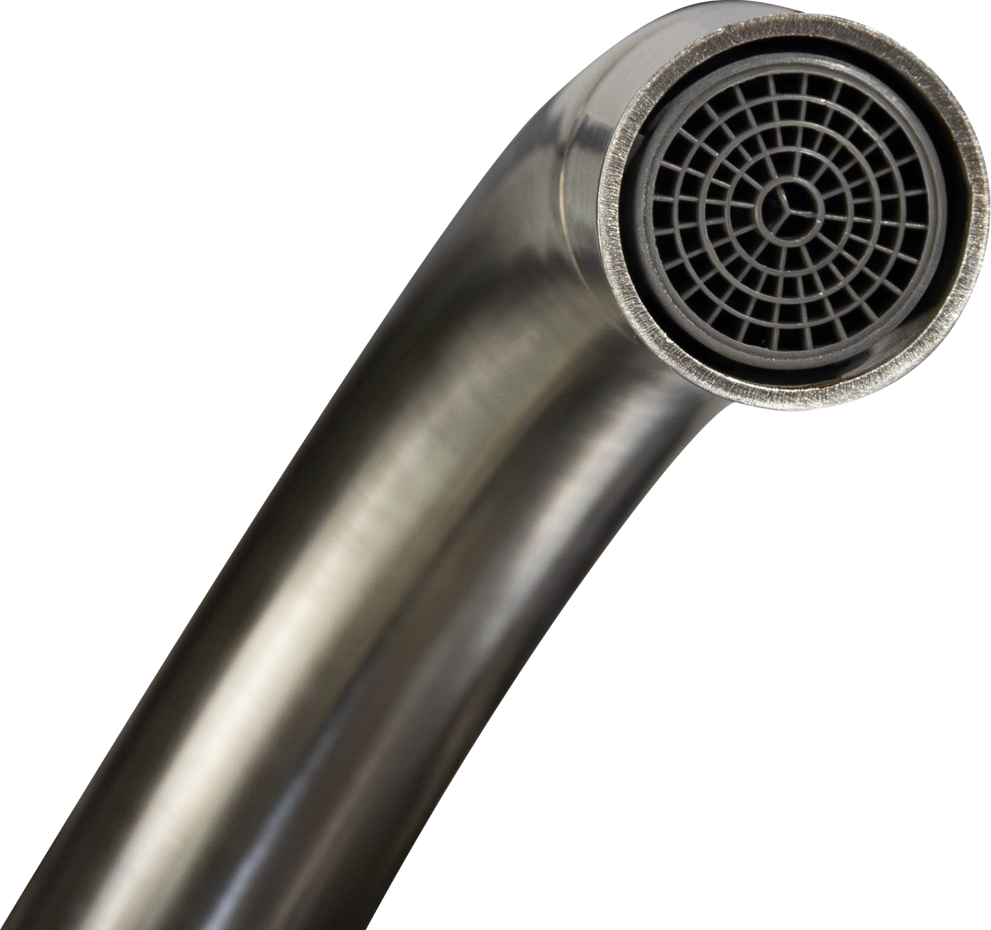 Grifo de lavabo Gun Metal con caño giratorio de 180 grados