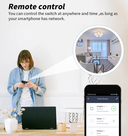 Medidor de consumo de enchufe inteligente Wifi con función de temporizador